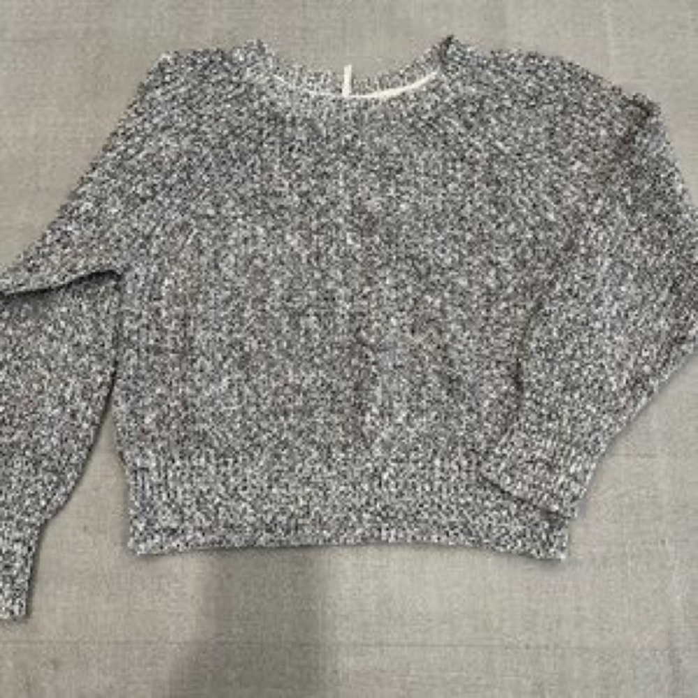 Gray Marled Knit Women's Sweater